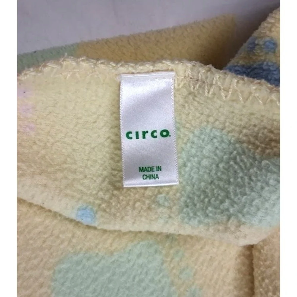 Circo Yellow Baby Bare Feet Prints Fleece Unisex Pastel Stitched Edges Target